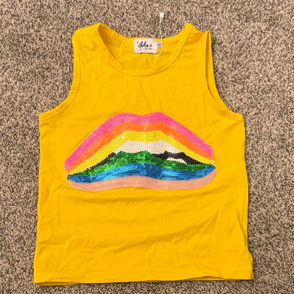 Lola + The Boys Lip Sequin Tank